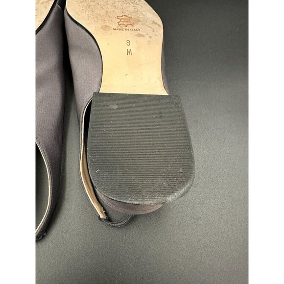Vintage Adrienne Vittadini Ladies Shoes Arianna / Satin Charcoal Size 8 Gorgeous - Picture 9 of 12